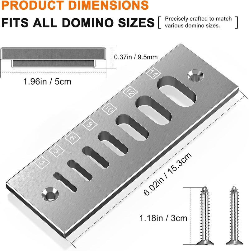 FETUSI Domino Tenon Trim Plate,Trims Domino 4mm to 14mm Sizes,High-Grade Stainless Steel for Woodworking,Compatible with Domino Joiners,Eliminates Sanding and Razor Blade Use - Image 3